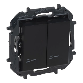   Legrand Niloé Step kettős váltókapcsoló jelzőfénnyel, fekete - 863518B