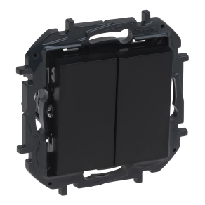   Legrand Niloé Step kettős váltókapcsoló, 10AX, fekete - 863508B