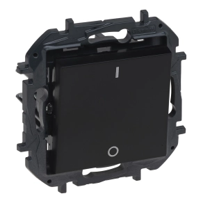   Legrand Niloé Step kétpólusú kapcsoló, 10AX, fekete - 863502B