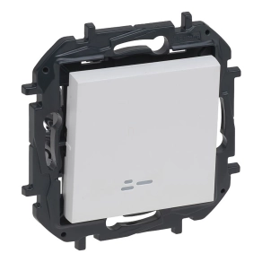   Legrand Niloé Step egypólusú kapcsoló jelzőfénnyel, 10AX, fehér - 863111B