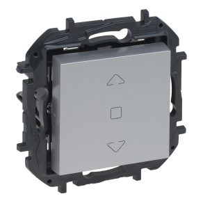   Legrand Niloé Step redőnykapcsoló (3 állású) 6A, mechanikus végállású motor közvetlen vezérléséhez, alumínium - 863344B