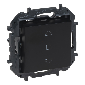   Legrand Niloé Step redőnykapcsoló (3 állású) 6A, mechanikus végállású motor közvetlen vezérléséhez, fekete - 863544B