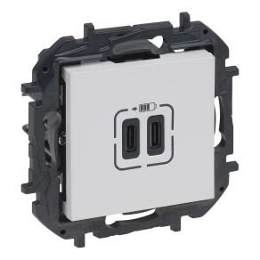   Legrand Niloé Step 2xUSB-C töltőaljzat 5V 3A 15W, fehér - 863139B