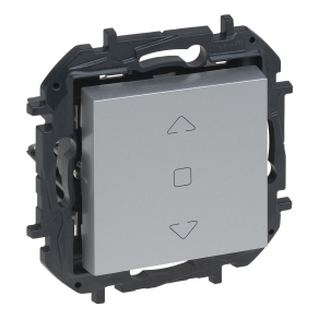   Legrand Niloé Step redőnynyomó (3 állású) 6A, mechanikus végállású motor közvetlen vezérléséhez, alumínium - 863343B