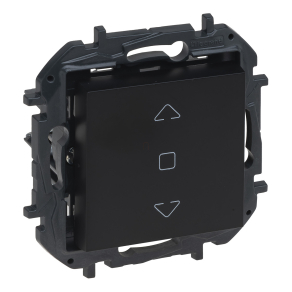   Legrand Niloé Step redőnynyomó (3 állású) 6A, mechanikus végállású motor közvetlen vezérléséhez, fekete - 863543B