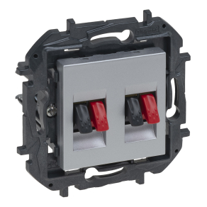   Legrand Niloé Step kettős hangszóró aljzat, alumínium - 863386B