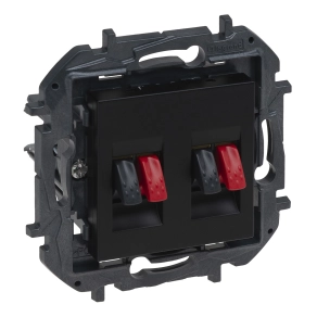   Legrand Niloé Step kettős hangszóró aljzat, 2-es, fekete - 863586B