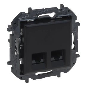   Legrand Niloé Step 2xRJ45 Cat.5E FTP aljzat, fekete - 863558B