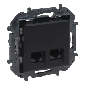   Legrand Niloé Step 2xRJ45 Cat.6 FTP aljzat, fekete - 863562B