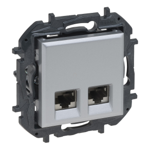   Legrand Niloé Step 2xRJ45 Cat.6 STP aljzat, alumínium - 863366B