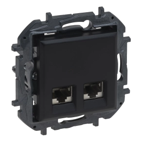   Legrand Niloé Step 2xRJ45 Cat.6 STP aljzat, fekete - 863566B