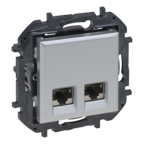   Legrand Niloé Step 2xRJ45 Cat.6A STP aljzat, alumínium - 863370B