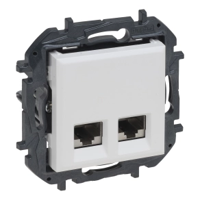   Legrand Niloé Step 2xRJ45 Cat.6A UTP aljzat, fehér - 863168B