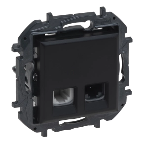   Legrand Niloé Step RJ45 Cat.6 UTP + 1xRJ11 aljzat, fekete - 863556B