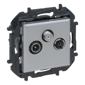   Legrand Niloé Step TV-R-SAT csillagpontos aljzat (1, 5 dB), alumínium - 863380B