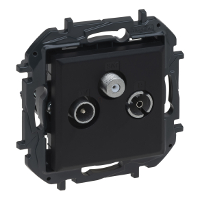   Legrand Niloé Step TV-R-SAT csillagpontos aljzat (1, 5 dB), fekete - 863580B