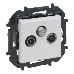   Legrand Niloé Step TV-R-SAT átmenő aljzat (14 dB), fehér - 863178B