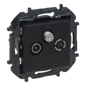   Legrand Niloé Step TV-R-SAT átmenő aljzat (14 dB), fekete - 863578B