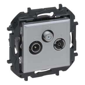   Legrand Niloé Step TV-R-SAT végzáró aljzat (10 dB), alumínium - 863379B