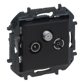   Legrand Niloé Step TV-R-SAT végzáró aljzat (10 dB), fekete - 863579B