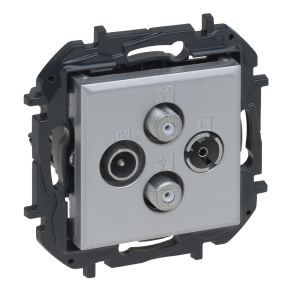   Legrand Niloé Step TV-R-SAT-SAT csillagpontos aljzat (1, 5 dB), alumínium - 863382B