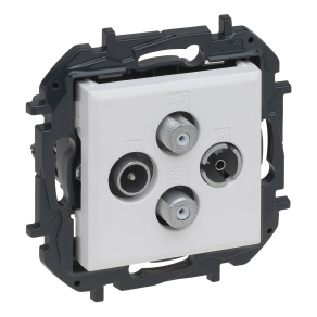   Legrand Niloé Step TV-R-SAT-SAT csillagpontos aljzat (1, 5 dB), fehér - 863182B