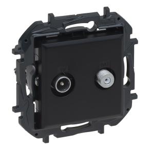   Legrand Niloé Step TV-SAT csillagpontos aljzat (1, 5 dB), fekete - 863583B