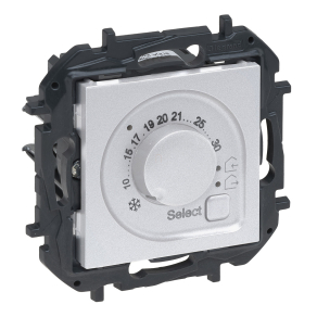   Legrand Niloé Step szobatermosztát, 8A, alumínium - 863341B