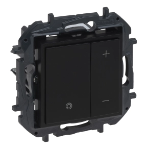   Legrand Niloé Step nyomógombos fényerőszabályzó 125W, 2 vezetékes, fekete - 863553B