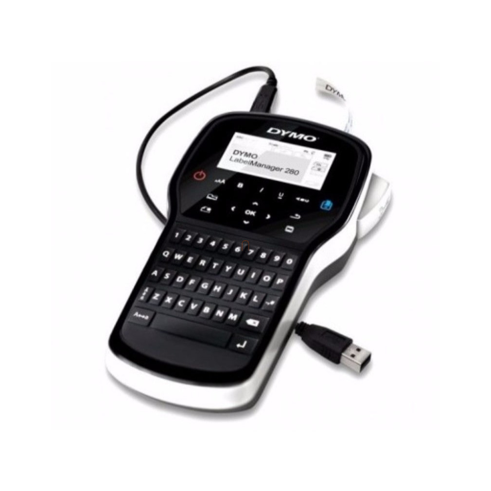 Dymo gép LM-280P hordozható QWERTY billentyűzet PC csatlakozásal. (Li-ion akkumulátorral)