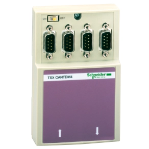 Schneider Electric Modicon Premium - TSXCANTDM4 - Csatlakozó, CANopen elosztódoboz, 4xSUB-D9