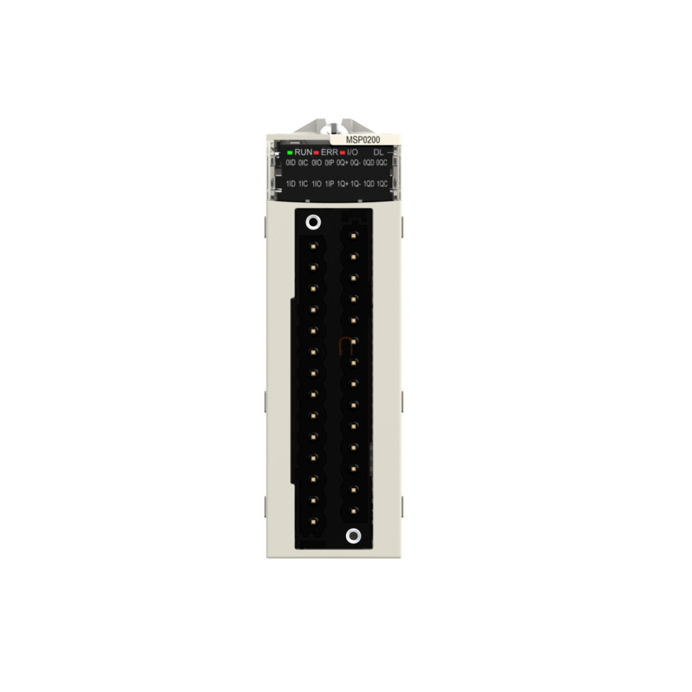 X80 expert bővítő modul, PTO mozgásvezérlő, 2 csatornás BMXMSP0200 Schneider