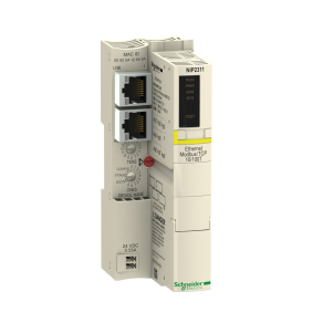   Schneider Electric Modicon STB - STBNIP2311 - elosztott I/O, Két portos Ethernet Modbus/TCP standard NIM modul