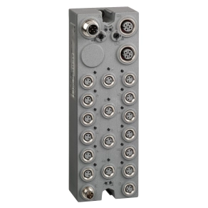 Schneider Electric Modicon TM7 - TM7NCOM16B -IP67 I/O modul, 16 konfigurálható digitális bemenet / kimenet (tranzisztor, source), 16xM8, CANopen