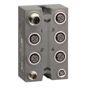 Schneider Electric Modicon TM7 - TM7BAI4TLA - IP67 I/O modul, 4 hőmérséklet bemenet, 16 bit, Pt100 / Pt1000 / KTY 10 / KTY 84, 4xM12