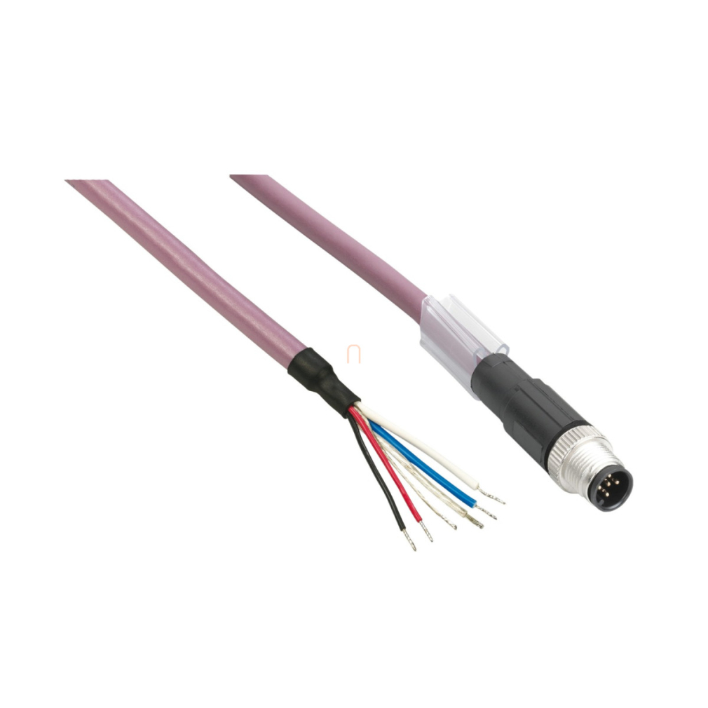 Kábel,egyenes,M8-4p,Anya-csak vezeték, 10m TCSXCNDFNX10V Schneider