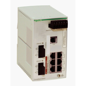   Schneider Electric ConneXium - Ethernet - TCSESB083F2CU0 - ConneXium Basic switch, 6 x TX réz + 2 x FX-MM optika, menedzselhető