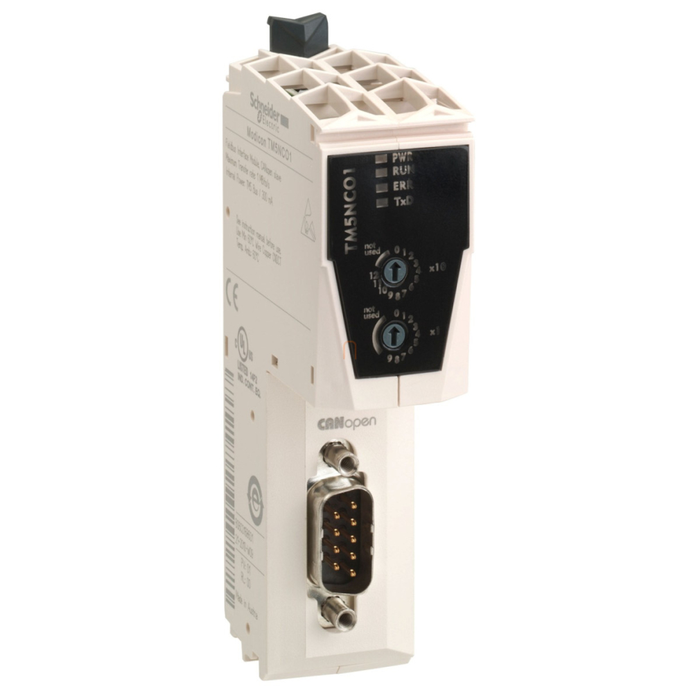 Modicon TM5 I/O bővítő, komplett CANopen interfész TM5NCO1K Schneider