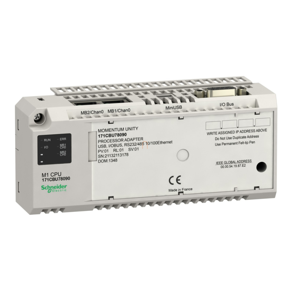 M1 R232/485 USB IOBus RS485 Serial, RTC 171CBU78090 Schneider