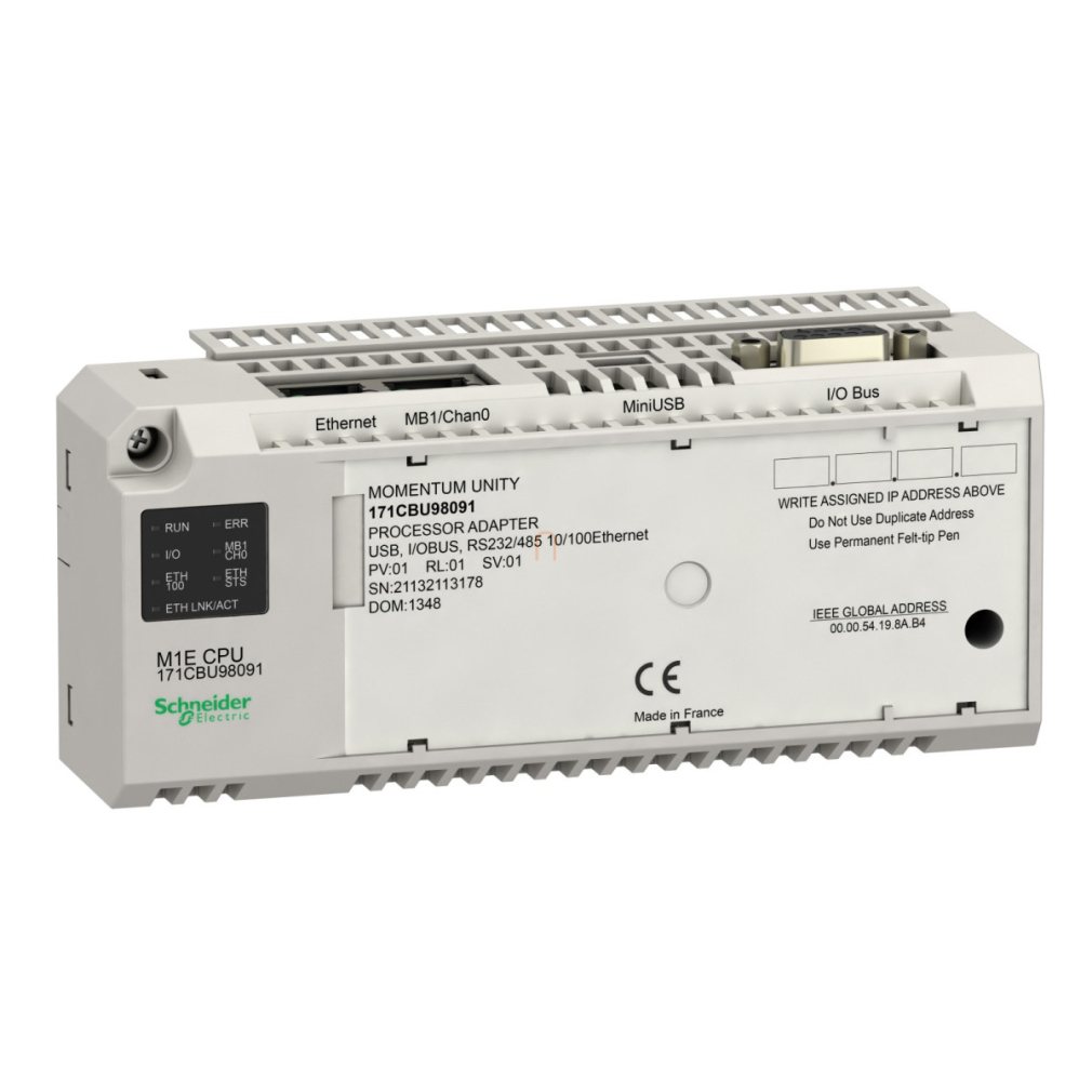 M1E RS232/485 USB IOBus ENet Global Data 171CBU98091 Schneider