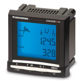   Táblaműszer mérő 3F áramváltós, digitális, 96x96 3PH CT/5A COUNTIS E50 48503010 Socomec