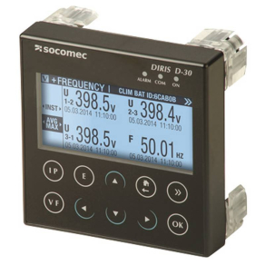   DIRIS Digiware D-30 egypontos kijelző I-4x modulhoz 48290200 Socomec