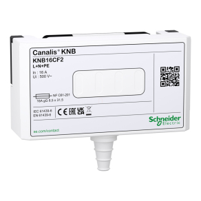   Schneider Electric Canalis KN - KNB16CF2 - Leágazódoboz, 16 A, L+N+PE, UTE biztosítókhoz