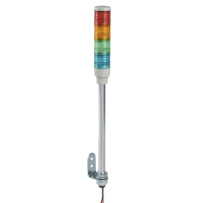 Schneider Electric Harmony XVC - XVC4B4 - monolitikus Ø40 fényoszlop, 1 piros 1 narancs 1 zöld 1 kék folyamatos, tartócső, 24VAC/DC