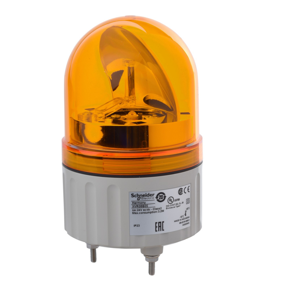Forgótükrös jelzőfény, 84mm, IP23, narancs, 24VAC/DC XVR08B05 Schneider