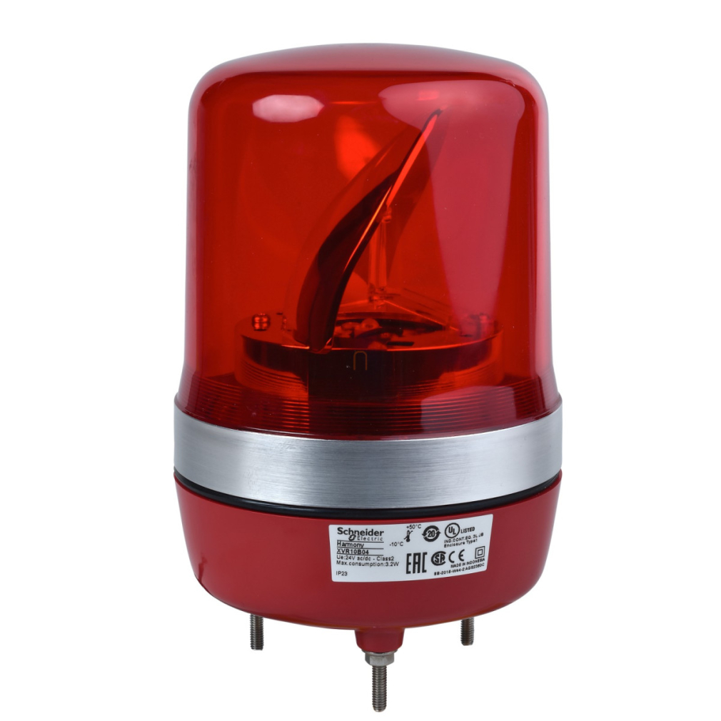 Forgótükrös jelzőfény, 106mm, IP23, piros, 24VAC/DC XVR10B04 Schneider