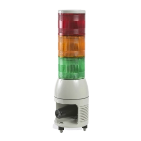 Schneider Electric Harmony XVC - XVC1M3HK - monolitikus Ø100 fényoszlop, 1 piros 1 narancs 1 zöld folyamatos/villogó, hangjelzővel, 100 - 240VAC