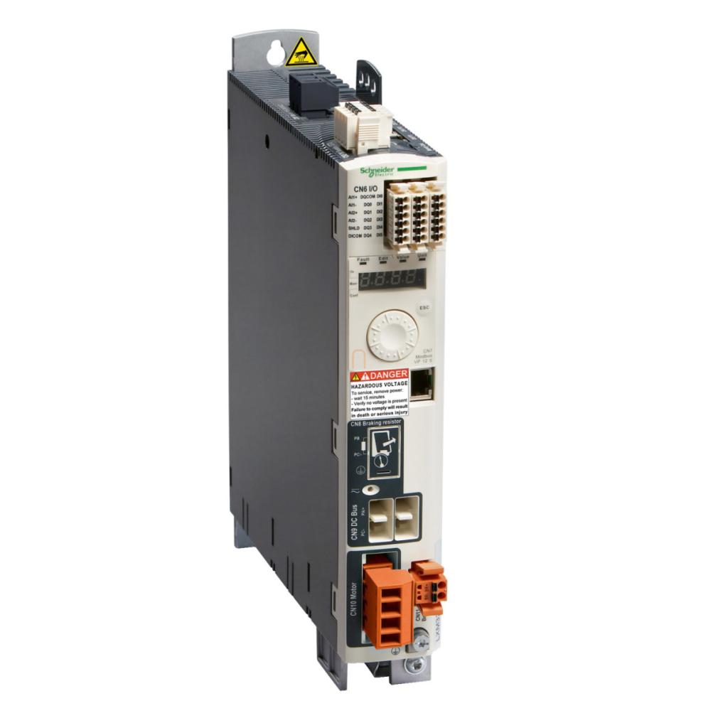 Lexium 32 szervohajtás, 1800 W, 3f, 480 VAC, Modbus, +/-10V, impulzus vezérlés LXM32CD18N4 Schneider