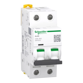   Schneider Electric Acti9 iC60L - A9F93232 - kismegszakító, 2P, B, 32A, monokonnekt