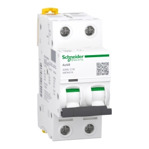   Schneider Electric Acti9 iC60L - A9F94216 - kismegszakító, 2P, C, 16A, monokonnekt